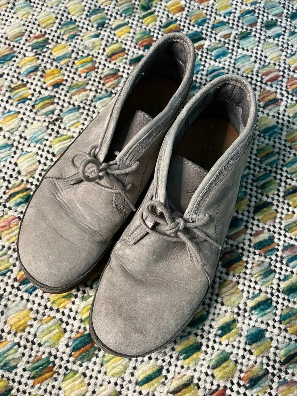 Chaco Kanab Gray Leather Lace-Up Chukka Ankle Boots
